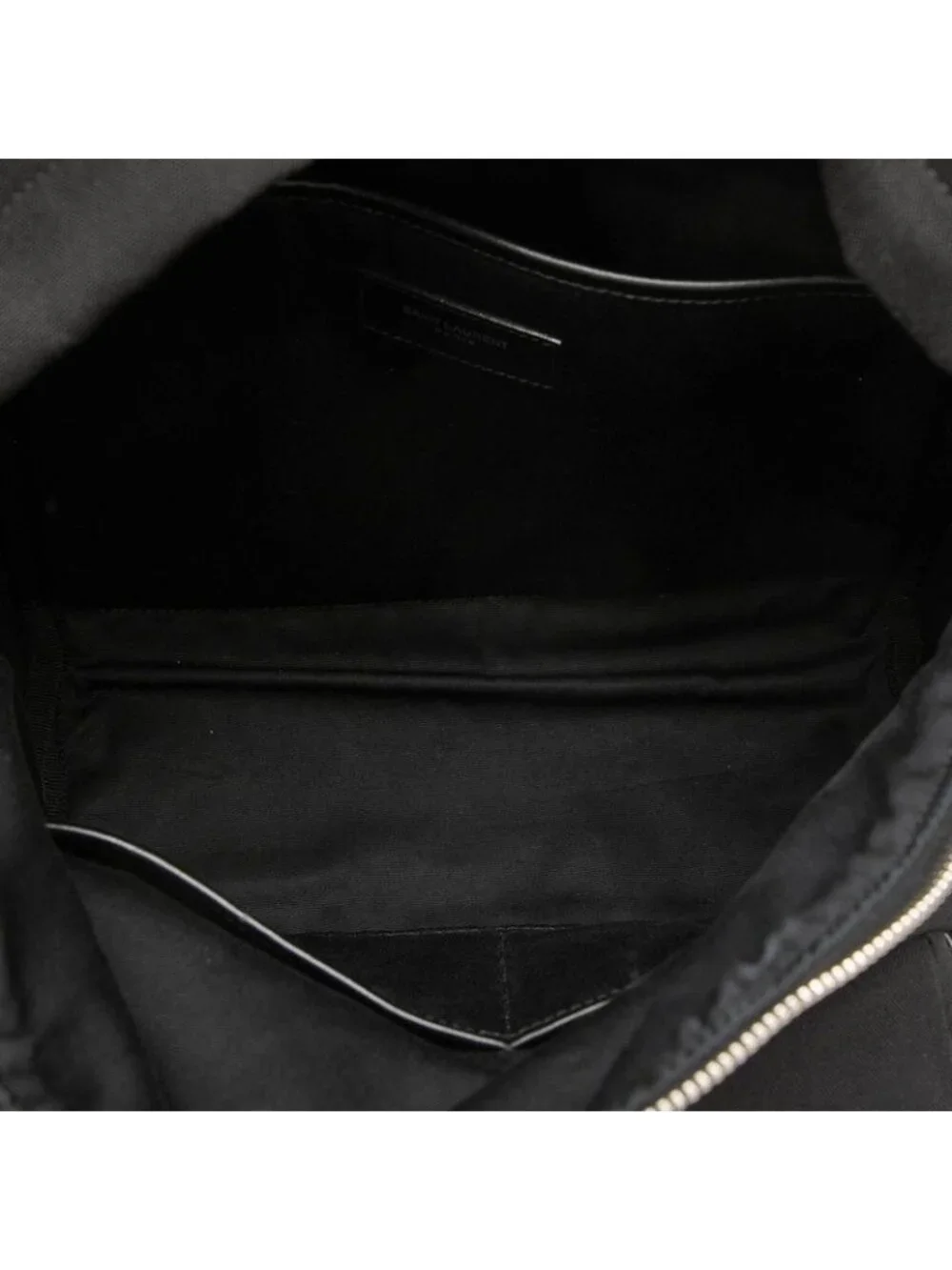 Saint Laurent City Backpack Black Canvas Leather